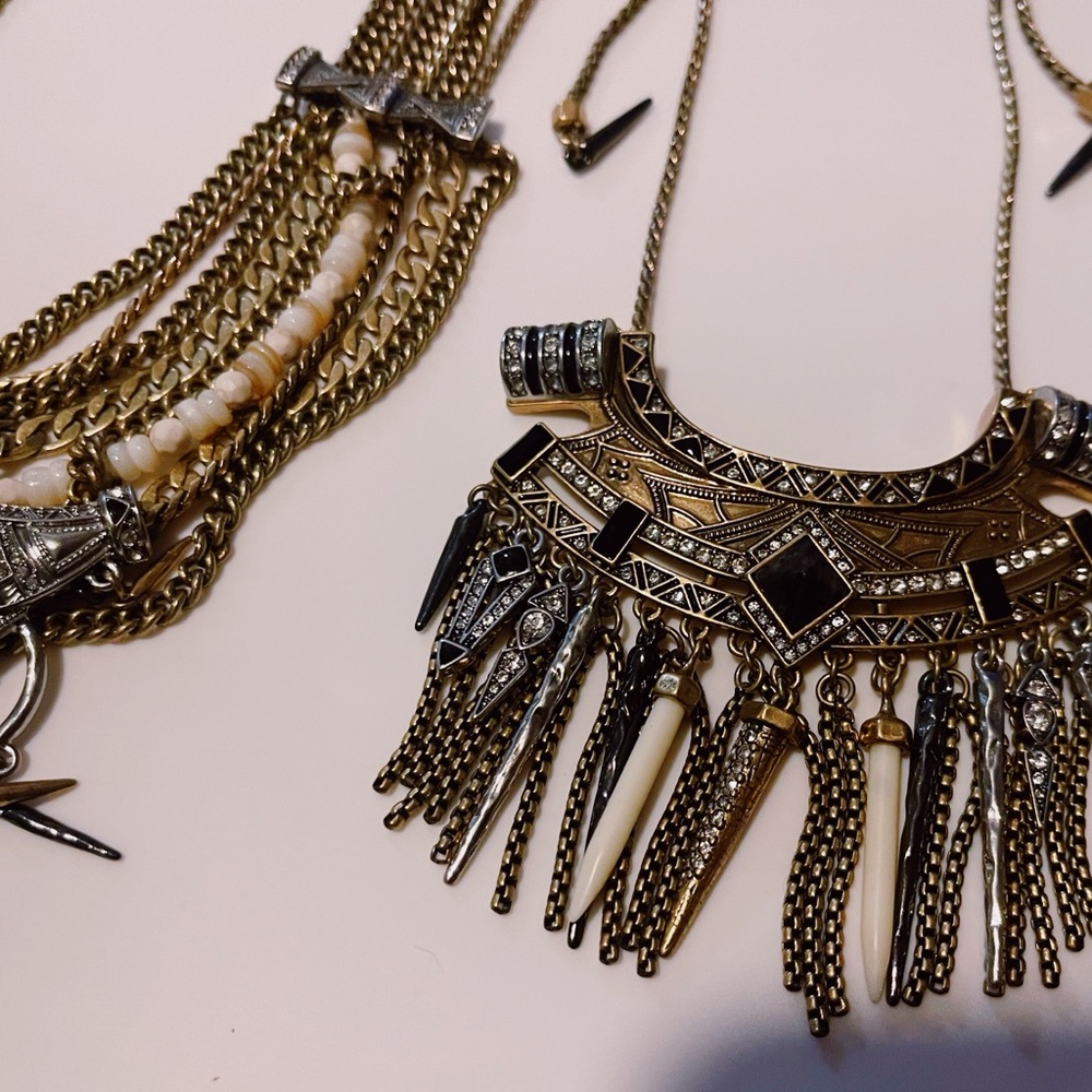 Gold and Black Statement Necklace